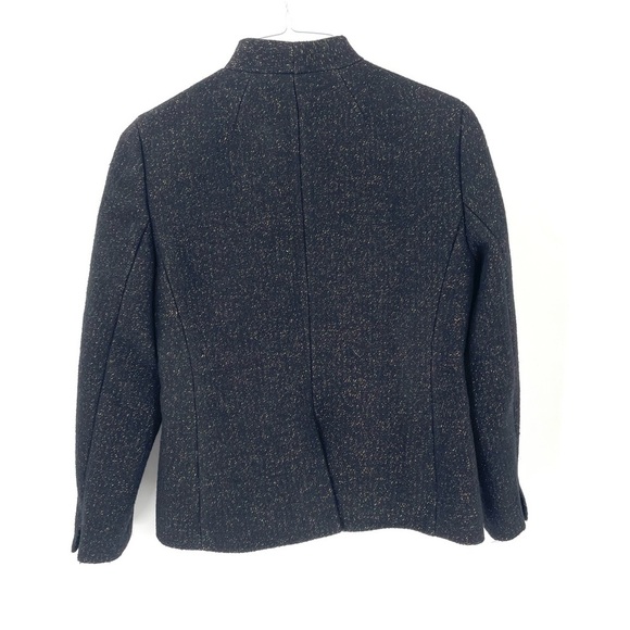 J.Crew Going Out Tinsel Tweed Blazer Black Lurex - Picture 9 of 11